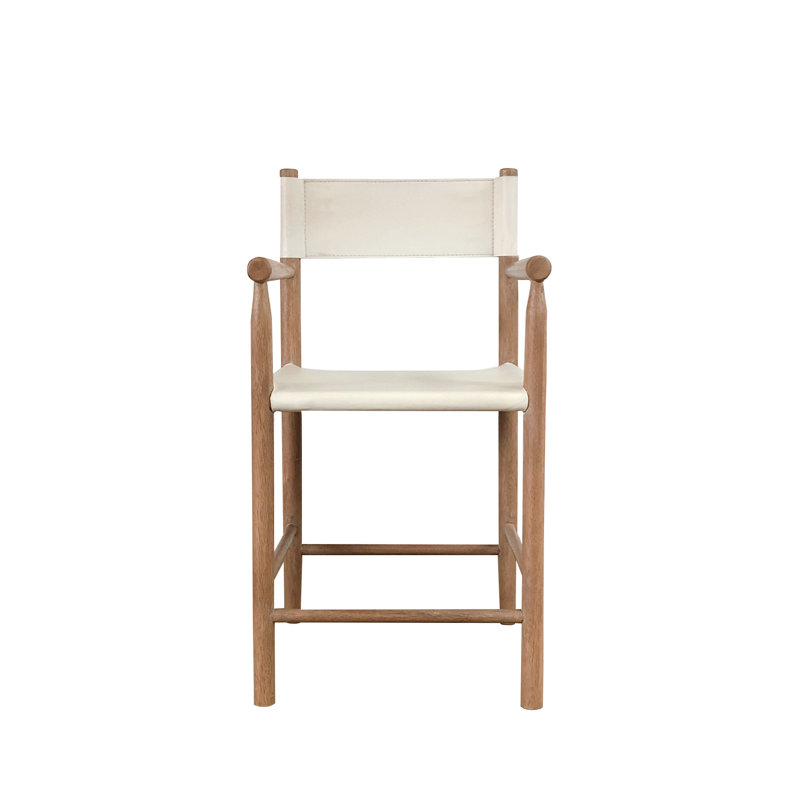 Counter Stool with Solid Wood Frame
