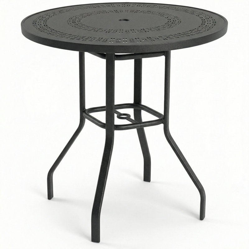 Windward Outdoor Mayan 47" Round Bar Table, Anthracite