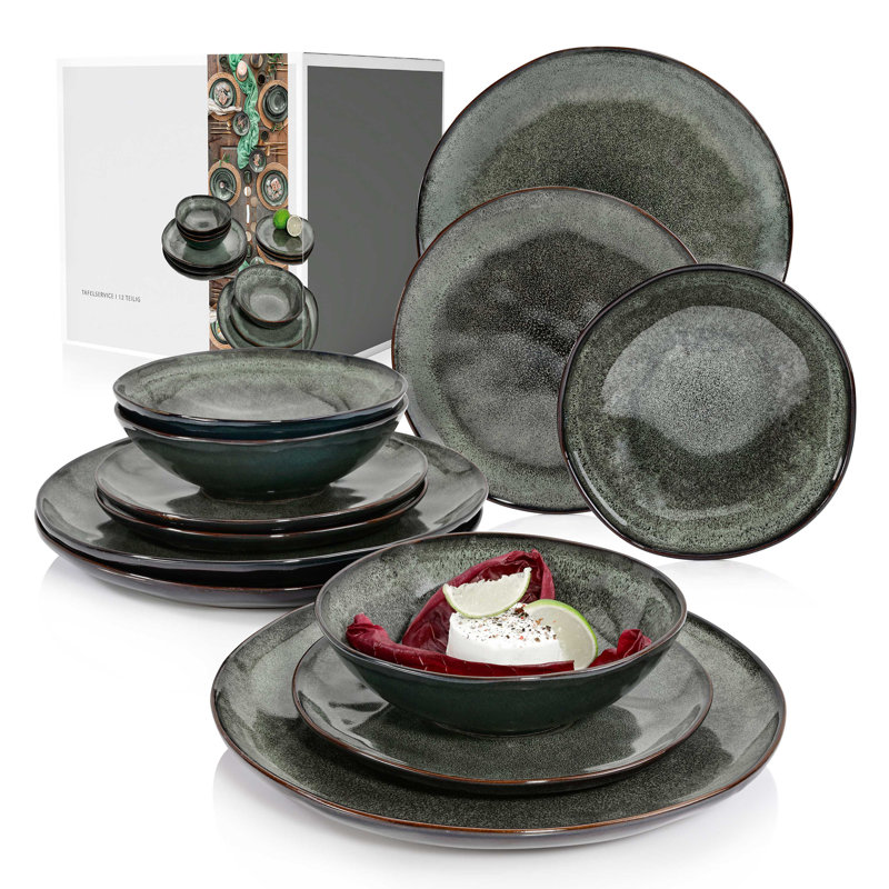 Myres 12 Piece Dinnerware Set, Service for 4
