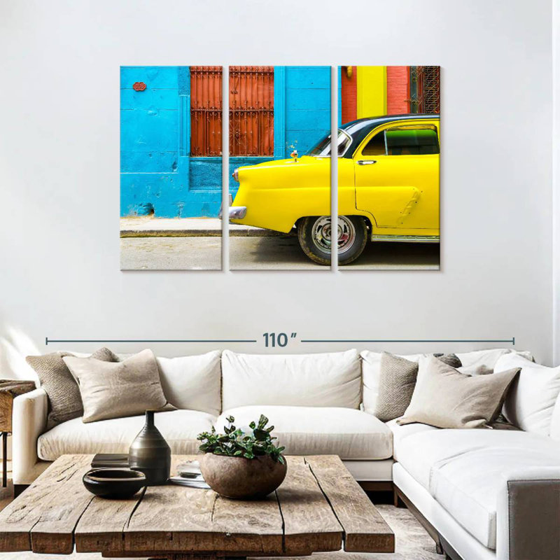 Nicci Cuba Fuerte - Le jaune de la Havane, H 48 po x l 74 po