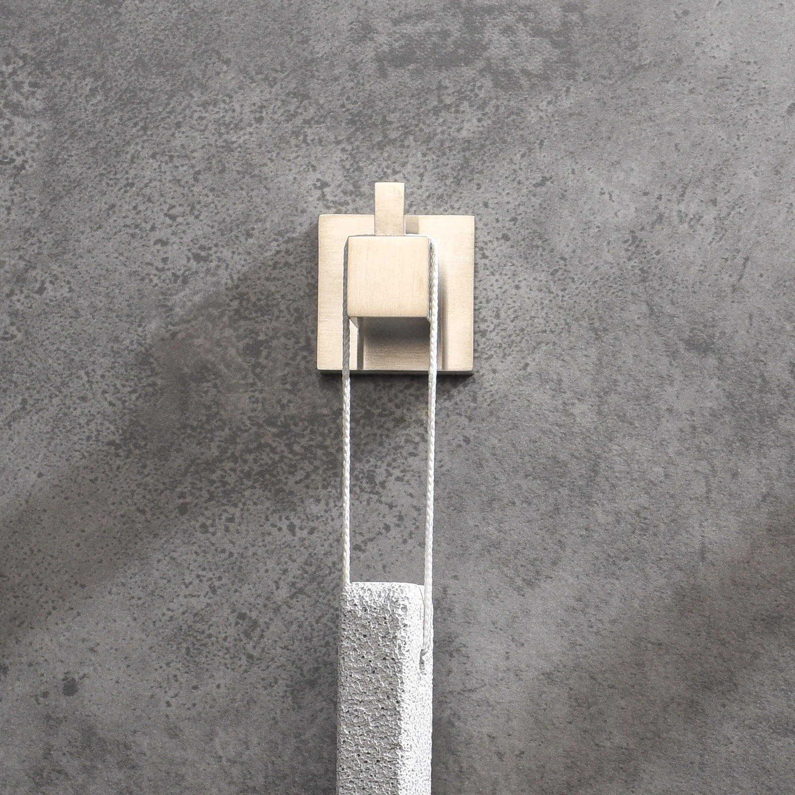 Cube Wall-Mounted Robe Hook, Brushed Nickel