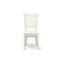 Ensemble de table de cuisine 3 pièces pour petits espaces comprenant une table de salle à manger ronde avec piédestal et 2 chaises, blanc lin-1860462585-1860462468-1860462469
