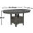Oval 60-Inch Extension Leaf Dining Table, Medium Grey