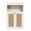 Armoire de rangement de plancher de salle de bain avec 2 portes en rotin OMCHOM-134116625