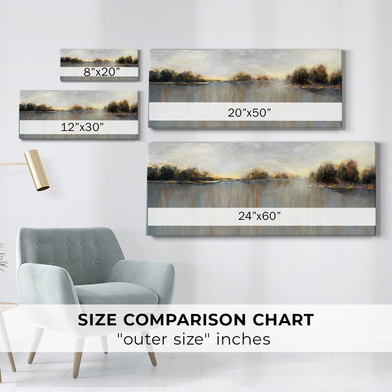 «Rain at Dawn», reproduction sur toile tendue, H 24 po x l 60 po x P 1,5 po