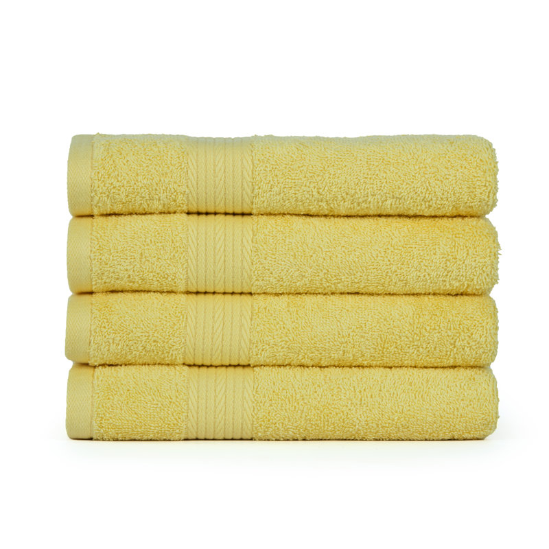 100% Cotton Hand Towels, Yellow