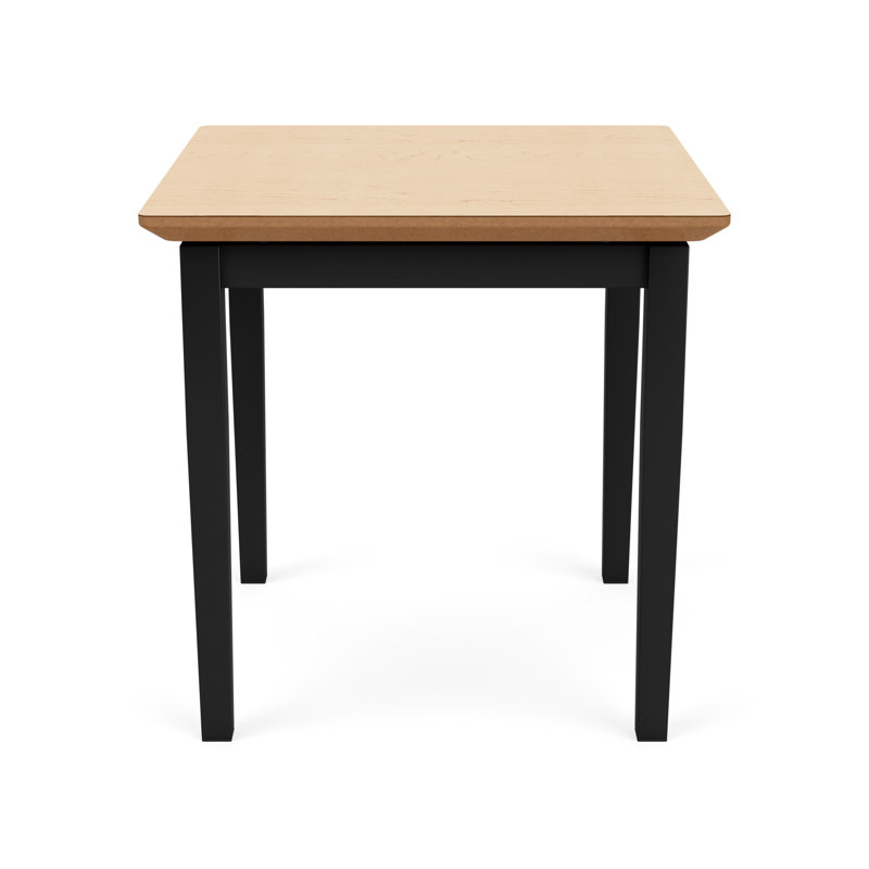Table de bout en acier Lenox, Noir, noir, noir, noir, Chêne Naturel