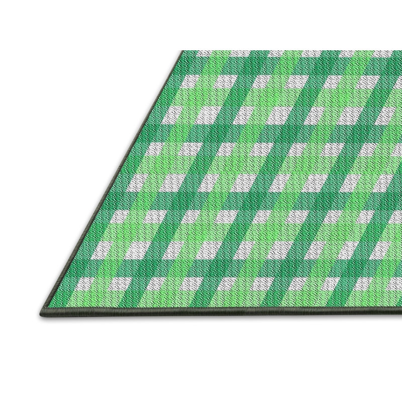 Tapis vert à motif écossais Kimura, Rectangle 2 pi x 3 pi
