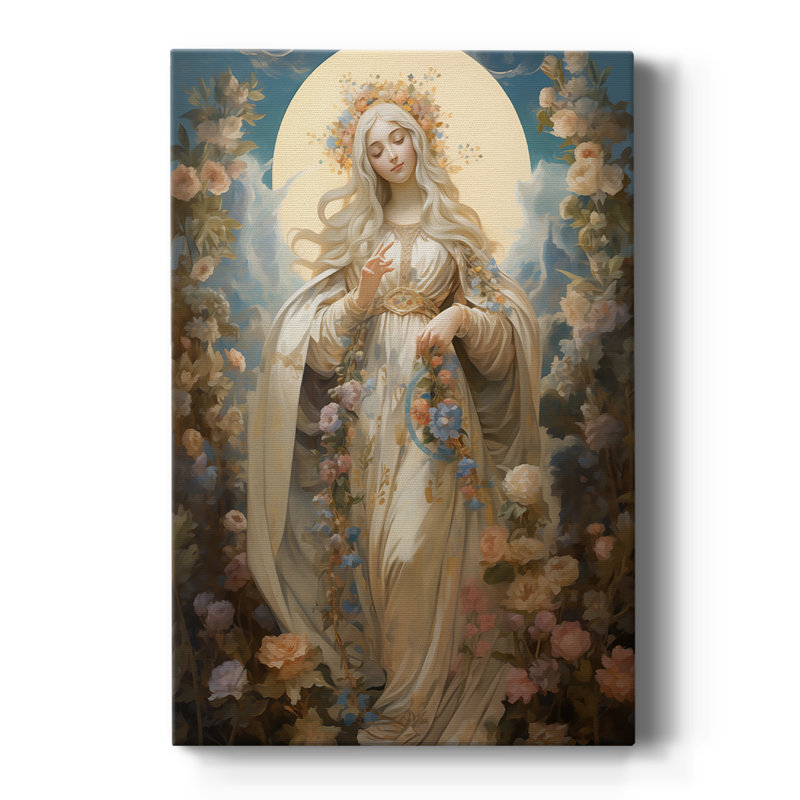 Religieux série Lxxi - Toile tendue avec châssis de qualité supérieure - Prêt à être accroché, H 36 po x l 24 po