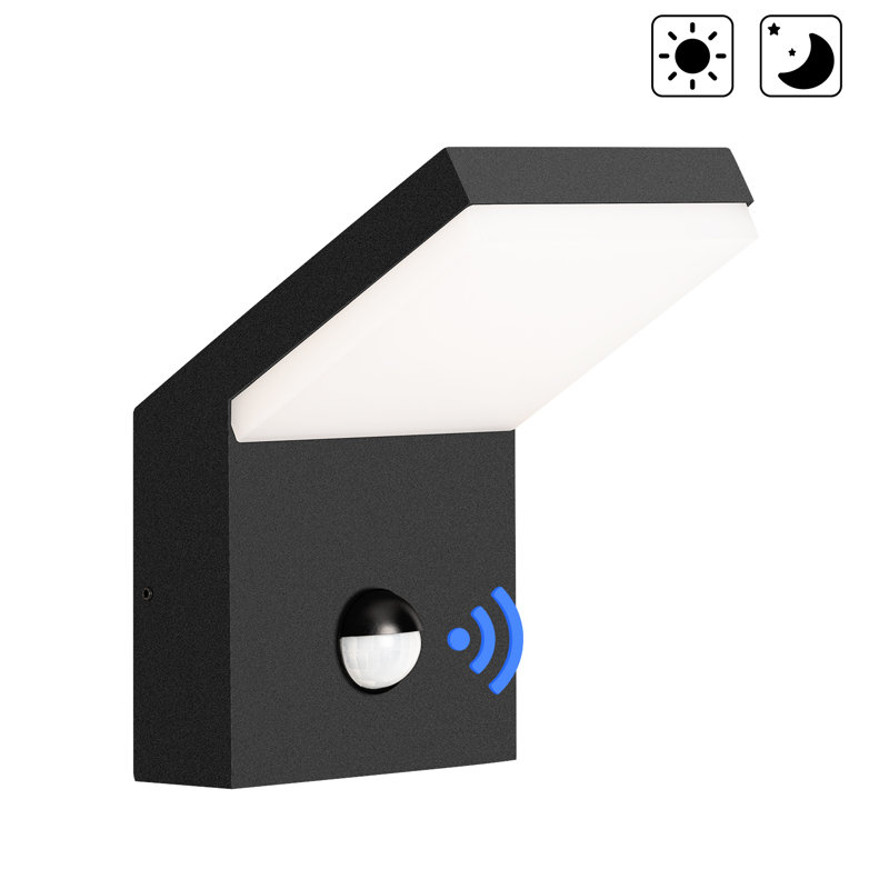 Wall Light Outdoor LED Wall Mount Lamp Wall Sconce Lighting with Motion Sensor Lantern Fixture, Grey