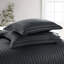 Microfiber 250 TC Reversible Complete Stripe Duvet Cover Set with Pillowcases-112460519-112460517
