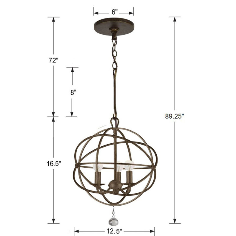 Mason 3 - Light Unique/Statement Pendant, English Bronze