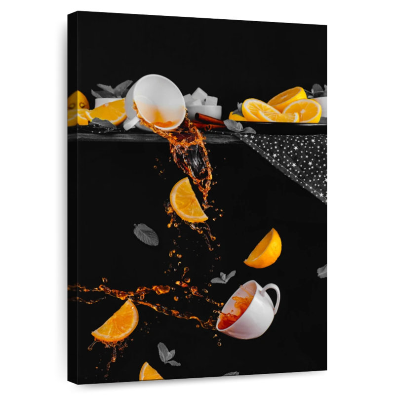 Yarlin Lemon Tea Splashes, 45" H x 30" W