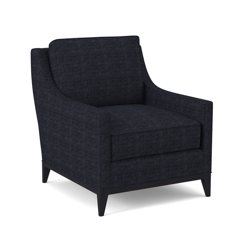 Sonoma Sunbrella® Boucle Armchair, Venice Navy 100% Polyester, Vintage Ebony