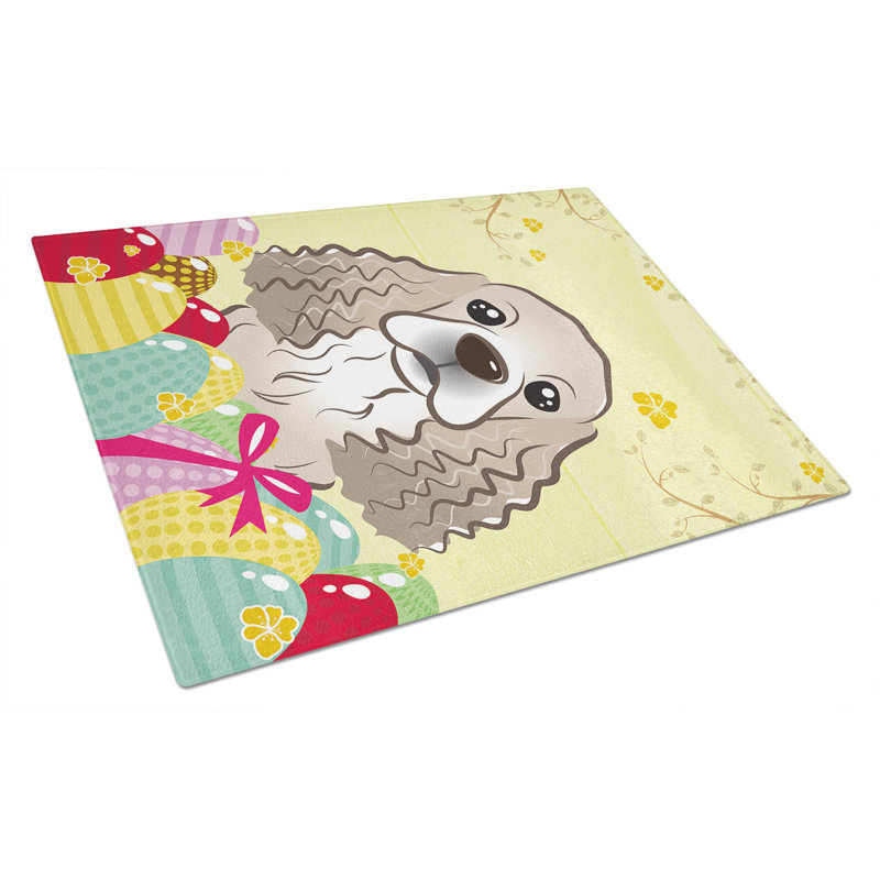 Planche à découper en verre trempé à caroline de pâques, Épagneul cocker