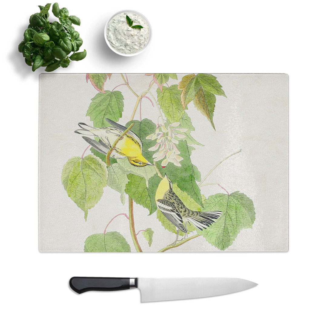 Glass Hemlock Warbler by John James Audubon Chopping Board