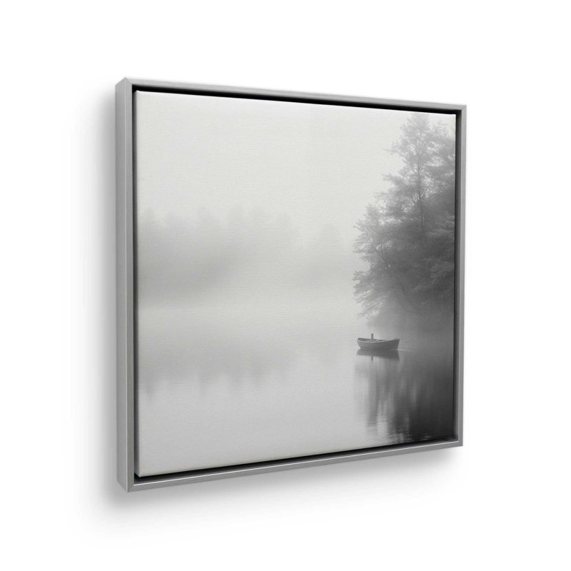 TITLE, reproduction sur toile, H 12,75 po x l 12,75 po x P 1,75 po, Cadre flottant en chrome poli, 1