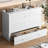  Murphy Bed Queen with Charging Station & Storage Drawers, White-524526257