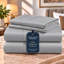 Ensemble de draps 4 pièces Queen, 100 % coton égyptien, 1000 fils/cm², blanc-133793618-133793627