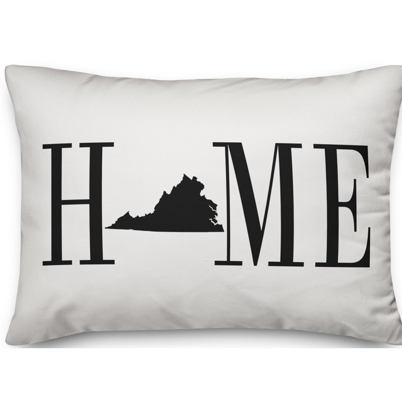 Alabama Home State Indoor/Outdoor Lumbar Pillow, Virginia