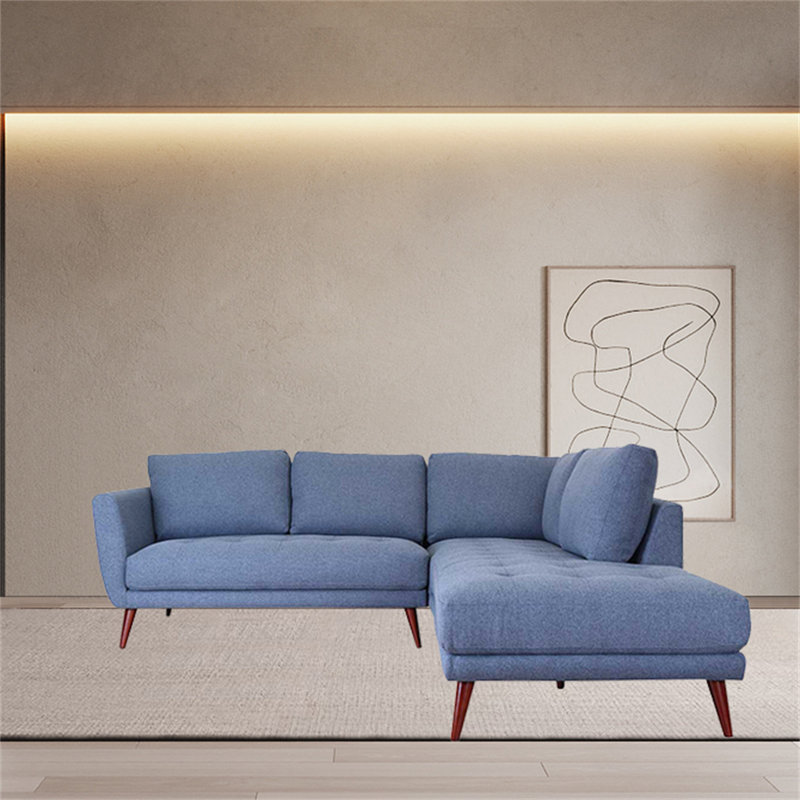 Kord Upholstered L-Shaped Sectional, Right Hand Facing