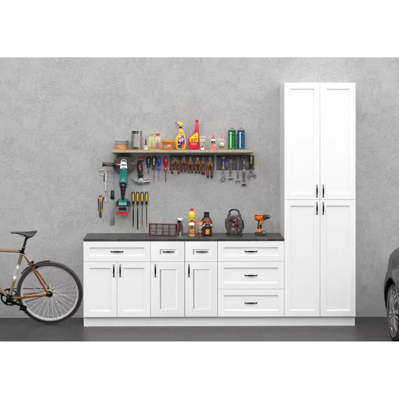 Armoire de salle de bain et de buanderie White Shaker