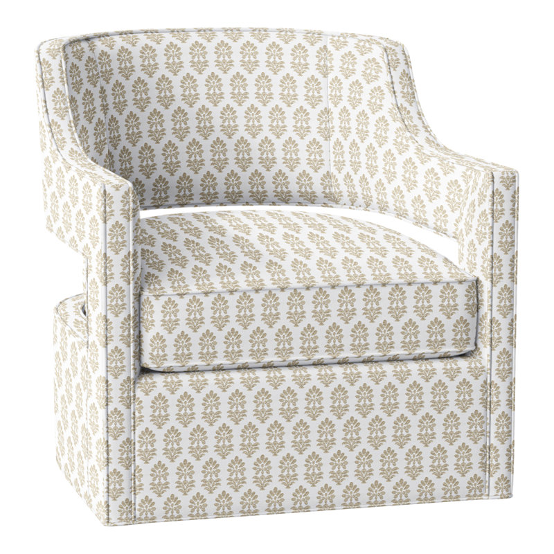 Phoebe 29.5" W Swivel Armchair, Perigold Francine Linen