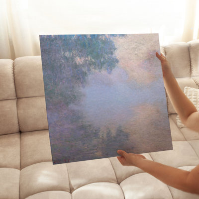 Paysage et nature Claude Monet - matin sur la seine près de Giverny, reproduction d'art classique sans cadre