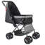 Poussette pour chien pliable pour animaux 4 roues avec poignée réversible jusqu'à 44 lb