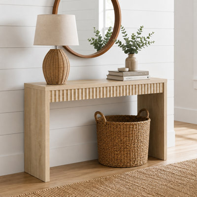 Allegonda Fluted Entryway Hall Console Table/Desk