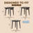  Hinged Drop Leaf Dining Table, 22 to 36 Inch Round Tabletop, Brown-668205974