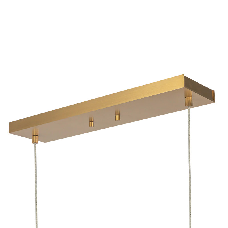 Vega 1 - Light LED Pendant, 1.5" H x 56" W x 0.75" D, Brushed Gold, 3000K