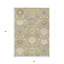 Tapis intérieur lavable ivoire et gris doré 3 pi x 5 pi