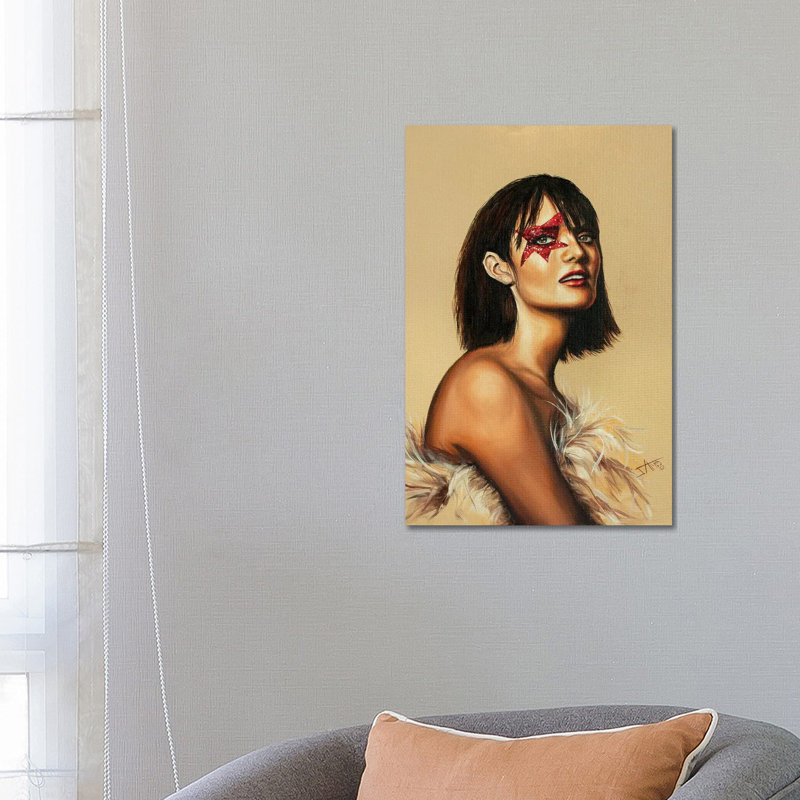 Super Star by Salma Nasreldin - Wrapped Canvas Painting, 66.04 cm H x 45.72 cm W x 3.175 cm D