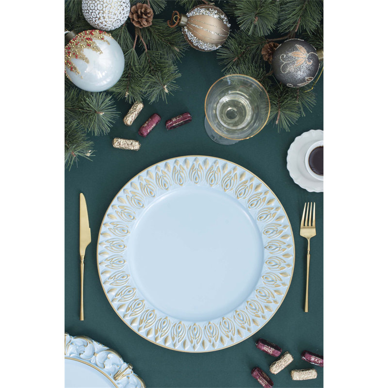 Durable 8 Pack Plastic Charger Plates, Perfect For Elegant Table Settings And Protecting Your Dining Table