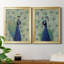 «Blue Peacock I», reproduction encadrée de qualité supérieure - prête à être accrochée-308828460-308828461