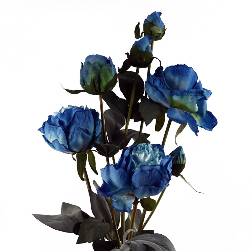 Plastic, Silk Artificial Arrangement, Blue