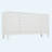 Elegant 4-Door Sideboard With Wavy Pattern Doors, Natural Wood Veneer, Adjustable Storage And Rebound Opening Design, Modern Accent Buffet For Living Room Or Entryway-554652895
