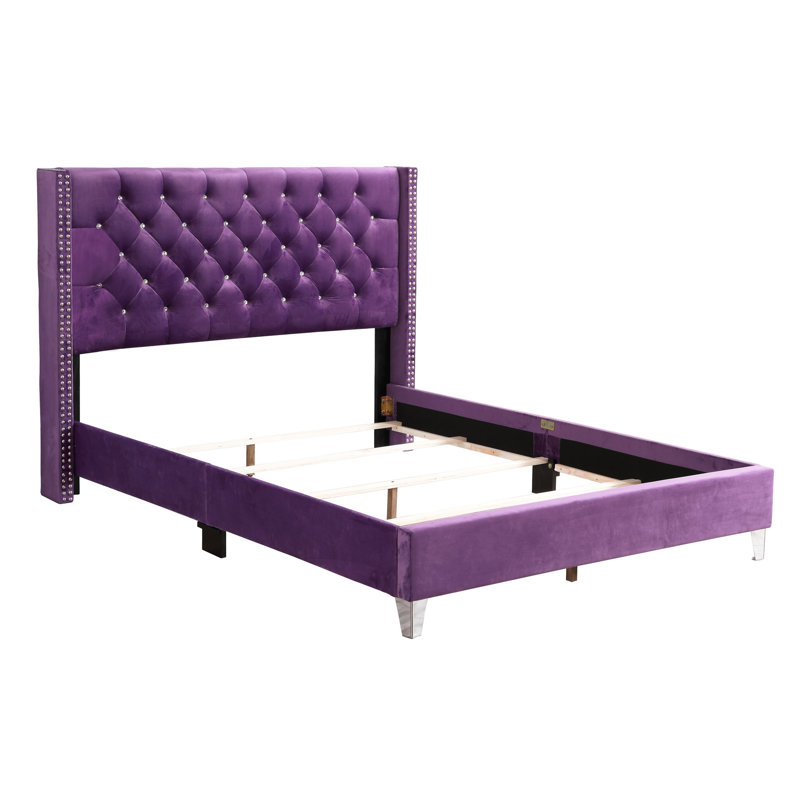 Transitional Purple Full Bed
