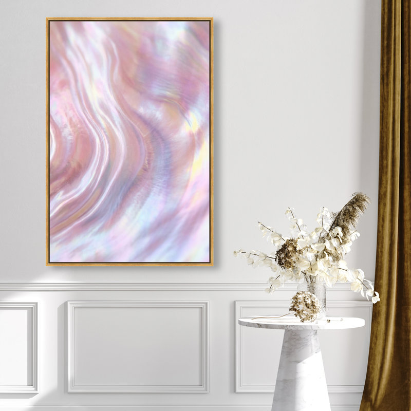 Iridescent Wave Print by Oliver Gal, 16"H x 11"W, Gold Floater Frame
