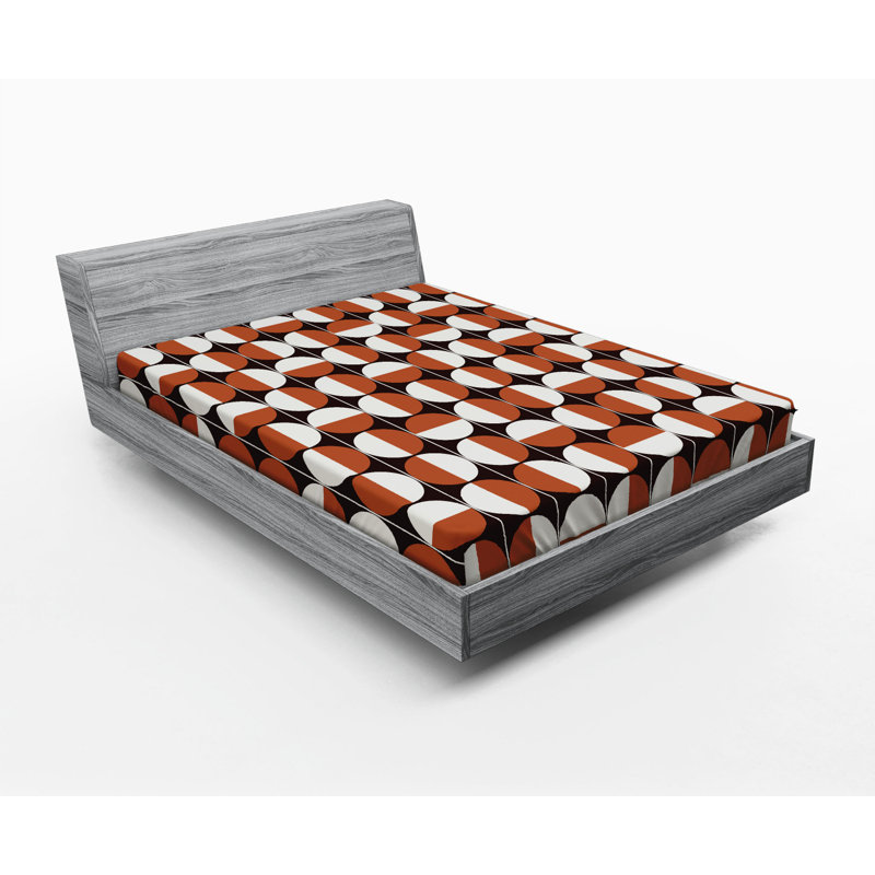 Microfiber Geometric Fitted Sheet, Full Fitted Sheet