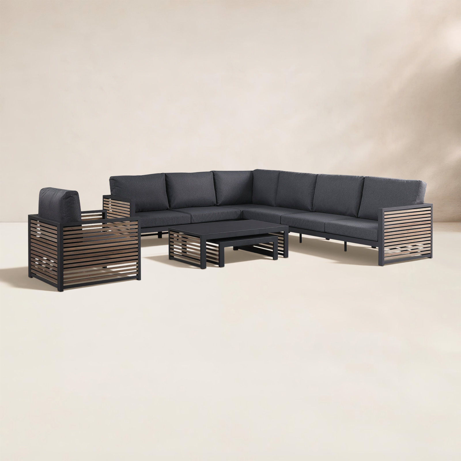 6-Person Patio Seating Group, Left Hand Facing