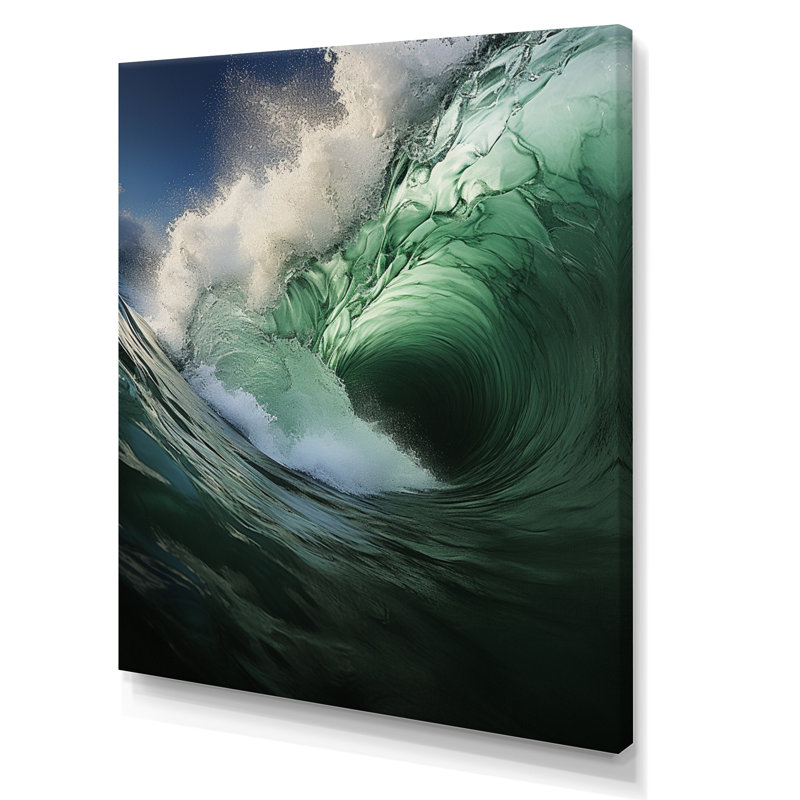 Jaalen Coastal Majestic Waves II, H 20 po x l 12 po x P 1 po, Toile tendue