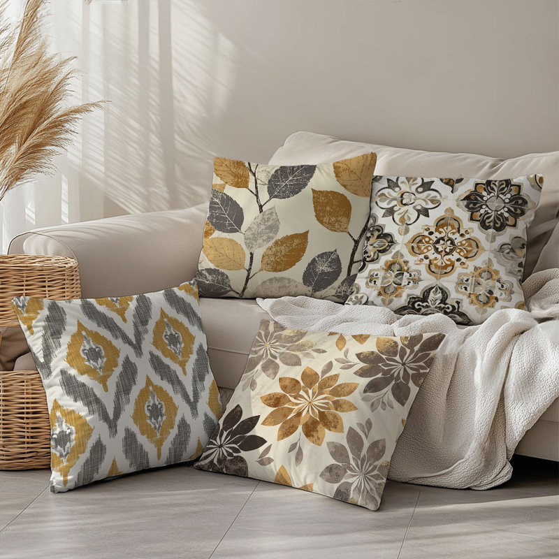 4 Pcs Bohemian Pattern Decorative Pillow Covers