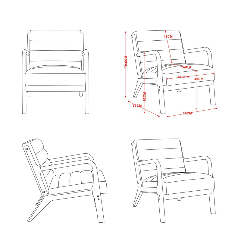 Hayle Faux Leather Armchair