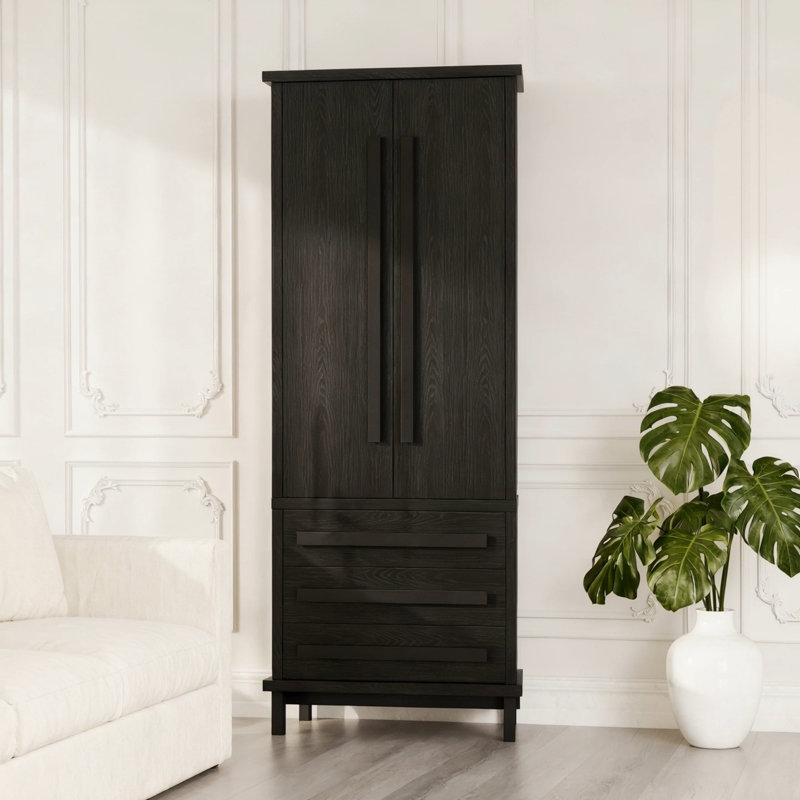 Armoire de cuisine 70 "avec 2 tablettes d'armoire, armoire de rangement luxueuse avec 6 tablettes de porte et 3 tiroirs pour la cuisine, la salle à manger,