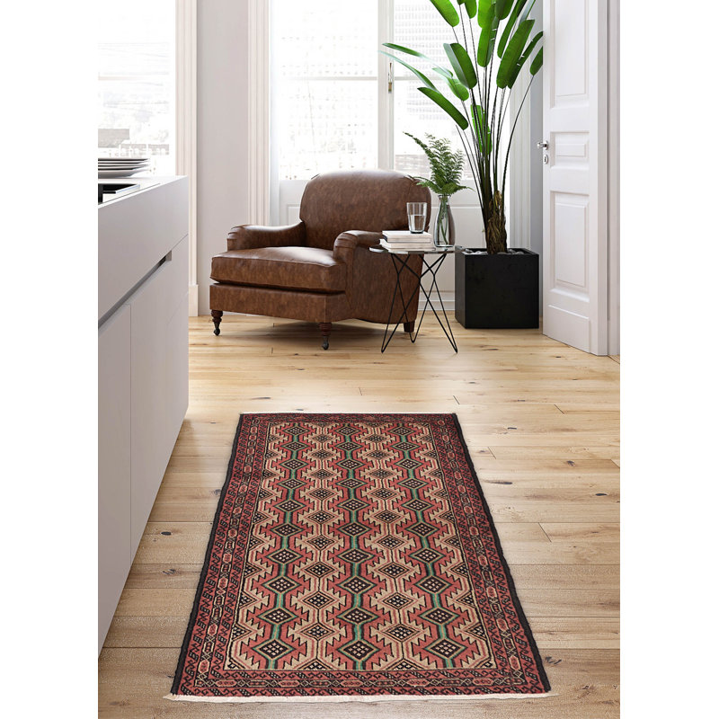 Tapis brun clair Teimani 3 pi 3 po x 6 pi 0 po