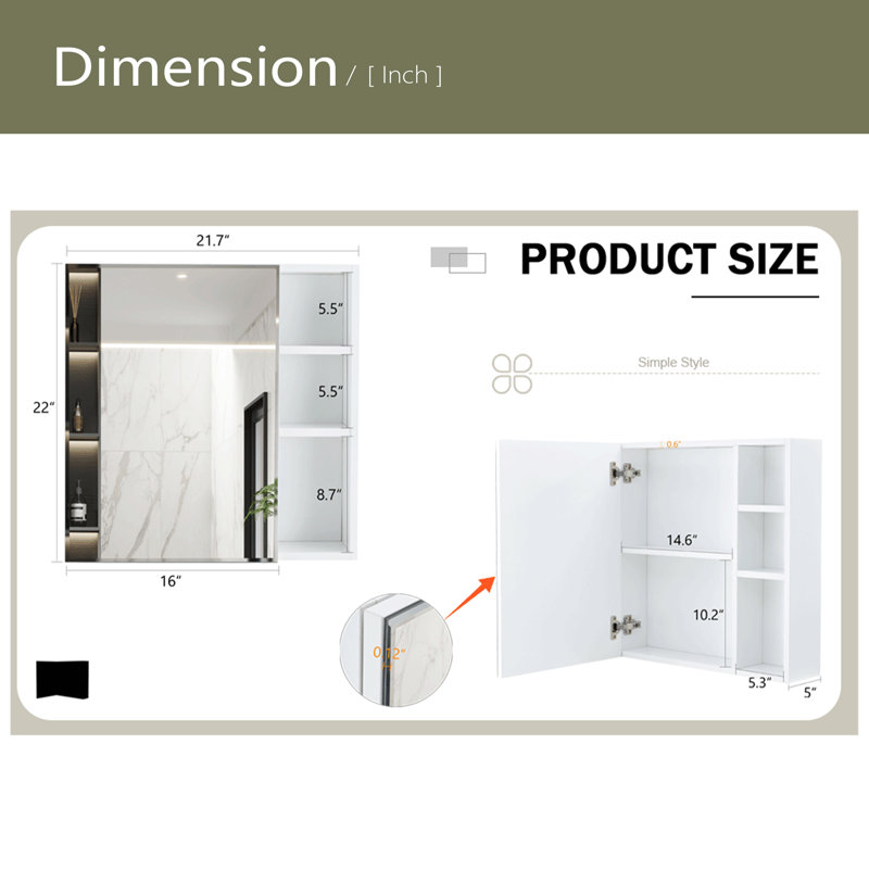 Armoire à miroir en A