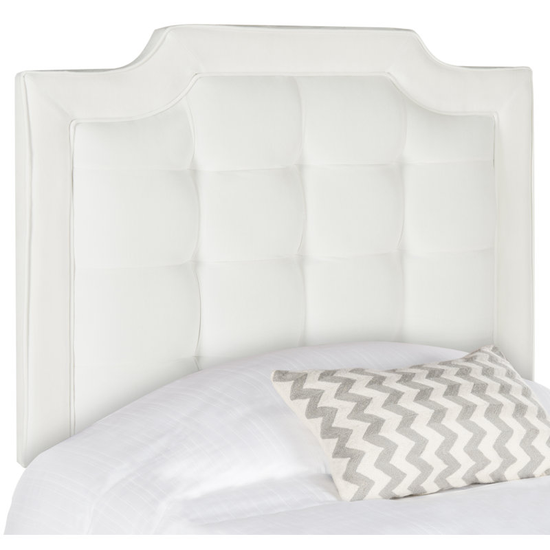 Findlay Upholstered Headboard, Twin, Polyester White