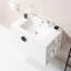 Ensemble de meuble-lavabo 30 po avec lavabo, avec deux portes et meuble-lavabo avec tablette de rangement ouverte à droite, bois massif, sans les robinets-102299690